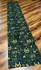 shamrock table runner St. Patrick’s Day party home decor Good Luck Green 13x72