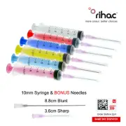 10ml Colour Syringe with Needle Refill Ink Cartridges & CISS Inkjet Printers