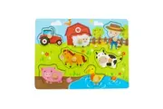 Zoink: Farm Animals - Wooden Knob Puzzle