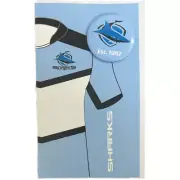 98873 CRONULLA SHARKS NRL TEAM BLANK BIRTHDAY GIFT CARD WITH BADGE AND ENVELOPE