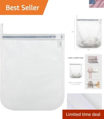 Extra-Large Mesh Laundry Bag for Silk and Delicates - Zipper Closure
