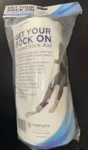 NEW BLUE JAY GET YOUR SOCKS ON FORMED THERAPY ASSIST AID SIZE FOAM HANDLES