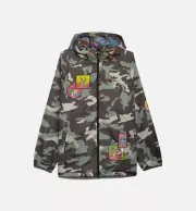 Adidas Jeremy Scott Windbreaker Green Camo Hooded Jacket Mens Large H53375 $150