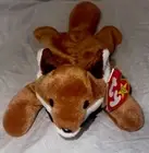 TY Beanie Baby Sly the Fox- Brown Rare Retired 1996 Tag Errors PVC Pellets *NEW*