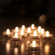 12 WARM WHITE Submergible Lights for Vases and Centerpieces Party Decorations