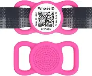 WhoseID QR Code Dog Tag with NFC, Personalized Pet ID Tag, Silent Silicone Dog T