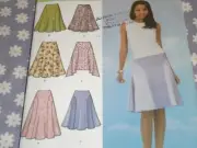 SIMPLICITY 4592 MISSES SKIRTS WITH HEM & LENGTH VARIATIONS PATTERN-UNCUT 6-12