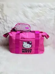 HELLO KITTY 3PIECE SET LARGE TRAVEL TOTE BAG