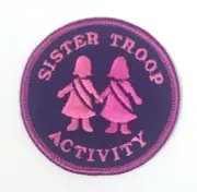 PATCH GSA Girl Scouts Sister Troop Activity Purple Pink