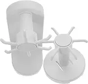 GRIRIW 2pcs Rotating Kitchen Utensil Hanger Nail Storage Hooks for Utensils Strong Adhesive Lightweight Material for Organizing Spoons Spatulas and Tableware