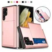 For Samsung S22 Ultra S21FE S20 S9 S10 Plus Note 20 Wallet Case Card Slot Cover