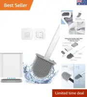 Compact & Durable Toilet Brush with Non-Rusting Handle - Space-Saving Design
