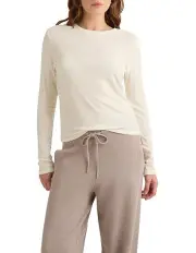 [David Lawrence] Lorelai Long Sleeve Babywool Top in White