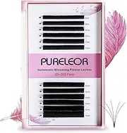 Self-Fanning Eyelashes 0.07 C Curl Mixed 8-15 mm Volume Eyelashes for Eyelash Extensions, Single Eyelashes Easy Fan Lashes for Eyelash Extensions (0.07C Mixed 8-15 mm)