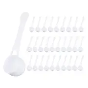 30 Pcs Measuring Spoon with Short Handle, Teaspoon (5g) Plastic Scoops, White