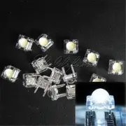 50PCS 5mm F5 Piranha LED White Round Head Super Bright Light Emitting Diode