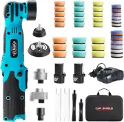 Mini Polisher, 1.2/2 Inch Mini Buffer Polisher with 2Pcs 12V 2.0Ah Batteries, RO