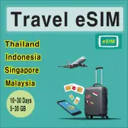 [eSIM] Thailand Singapore Malaysia Indonesia Travel eSIM SIM Card, ASIA, QR Code