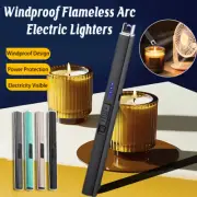 Electric Rechargeable USB Lighter Windproof Flameless for Candle BBQ Kitchen Use