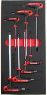 Ampro T Handle Metric Hex Wrench Set 7 Piece TS32908