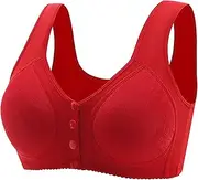 [FAEXUM] Daisy Bras for Women Front Closure Bras Push Up Bra No Underwire Plus Size Front Button Comfort Bra