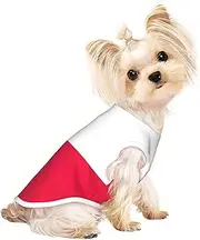 Polish flag print Dog Shirts for Small Dogs Stretchy T-Shirts Lightweight Tank Top Sleeveless Striped Vest