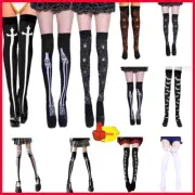 Halloween Skull Bat Thigh Highs Socks Spider Web Ladies Gothic Dress Accessories