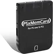 PS1 Memory Card with 512MB Micro SD Card, High Speed Game Memory Card for PS1 & PS One Console, Supports Firmware Upgrade and Saves Game Data Black