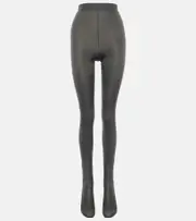 [Alex Perry] Alex Perry Crystal-embellished jersey tights AU 14 grey