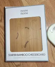 Room 2 Room Starter Bamboo CheeseBoard 11"X 8" NEW