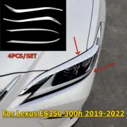 4X Chrome Headlight eyebrow Moulding Trim Strips For Lexus ES350 300h 2019-2022 (for: Lexus)