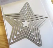 Stampin Up STARS Framelits Dies - 1", 2", 2 7/8", 3 7/8", 4 3/4" - No 133723