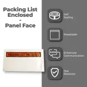 5.5 x 10" Packing List Enclosed, Panel Face 1000/CS Clear Front w/Print