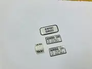 AURORA~AFX~ TAXI Body Decals 4 NEW Model Motoring HO ~ Re-decal your worn ones