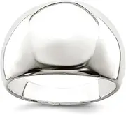 [JewelryWeb] 925 Sterling Silver Polished Cigar Band Ring-Band Style-Ring for Women