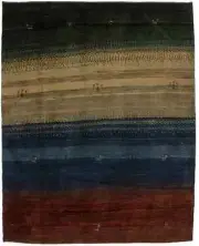 Multicolor Plush Modern Tribal Gabbeh Area Rug Oriental Bedroom Carpet 5X6 ft