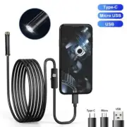Endoscope Camera Waterproof Borescope Adjustable Soft Wire 6 LEDS 5.5mm 3 In1
