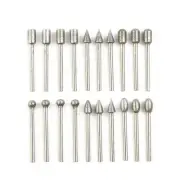 20pcs Shank Diamond Burr Set Drill Bits For Rotary Tool Grinding Heads Gadgets