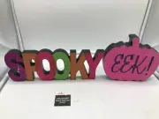 Celebrate It Wood 12.5in Halloween Spooky & Eek! Tabletop Sign Decor CC02B56013