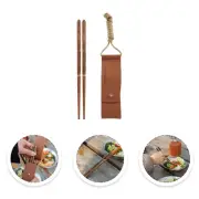 2 Pairs Holder Camper Folding Chopsticks Cutlery Individual