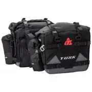 Tusk Pannier Racks with Tusk Pilot Pannier Bags and Bottle Holders with Top