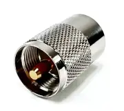 GIZWIZ RF Coax Adapter UHF PL259 Male to Mini UHF Male 50ohms Nickel Plated 2pcs