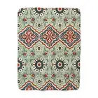 Light Green Vintage Arabic Art Pattern, Cozy Sherpa Fleece Blanket, Couch Throw