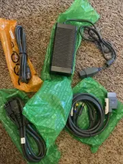 OEM Xbox 360 Power Brick Supply and Composite AV Cable Etc Not Tested BRAND NEW