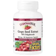 Natural Factors, GrapeSeedRich, Grape Seed Extract, 100 mg, 90 Vegetarian Capsules