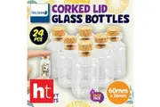 Party Central 6PK Corked Lid Glass Bottles Decoration Craft Wedding Projects