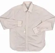 NEW Brioni Fine Cotton Dress Shirt! 17 1/2 Long Pink White Blue & Black Check