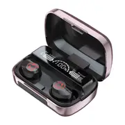 M23TWS Wireless Bluetooth 5.1 In-Ear With LED Digital Display IPX6 Sports Gaming Headset - Pink