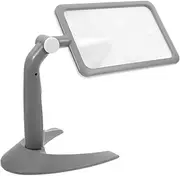 PACKOVE Handheld LED Magnifier with Lights Lightweight and Portable Reading Magnifier for Seniors Enhanced Illumination for Books Crafts and More for Low Light Conditions