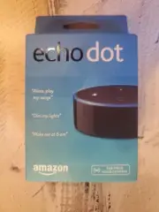 Echo Dot (2nd Gen, 2017 release) - Smart speaker with Alexa Black Brand New